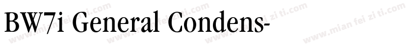 BW7i General Condens字体转换